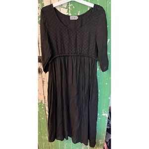 Italy Linen Aria HandmadeTextured Bodice Dress size Large